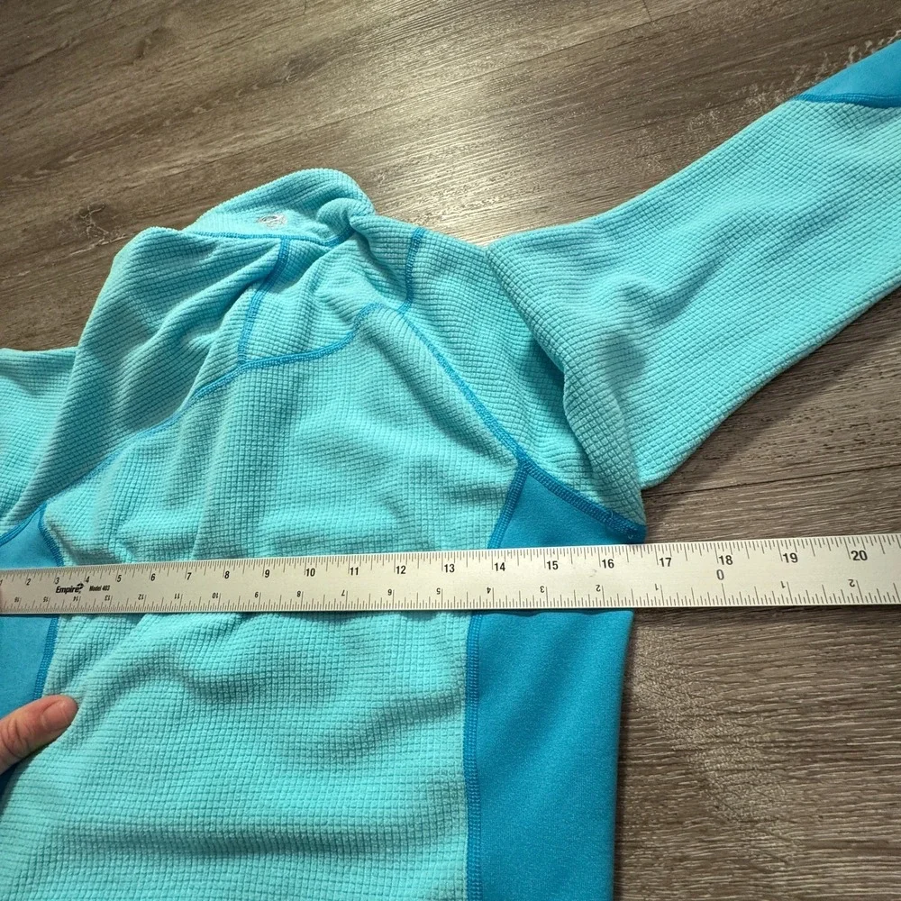 Mountain Hardwear Fleece Jacket Womens Small Blue Polyester Waffle Knit OL3654 - Picture 9 of 10